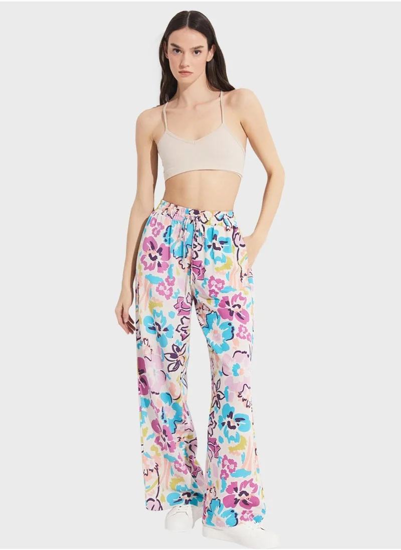 JUNE Printed High Waist Pants