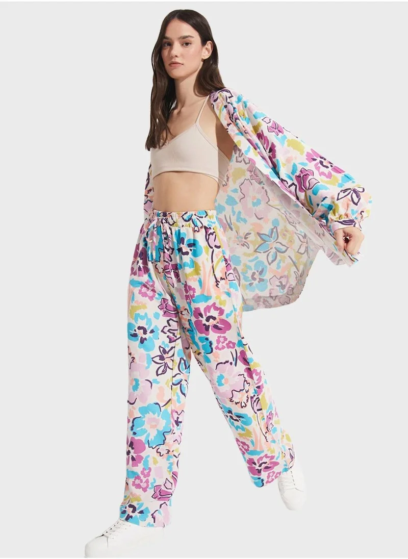 JUNE Printed High Waist Pants