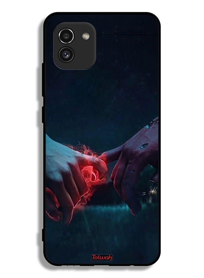 Tolwak Samsung Galaxy A03 Protective Case Cover Burning Hands - Image 1
