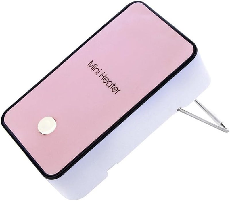 YOUCIDI Safety Energy-saving Heater Mini Portable Room Office Desktop Electric Fan Heater Air Warmer (Pink) - Image 1