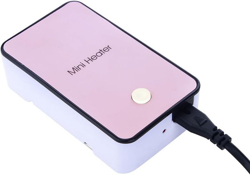 YOUCIDI Safety Energy-saving Heater Mini Portable Room Office Desktop Electric Fan Heater Air Warmer (Pink) - Image 2