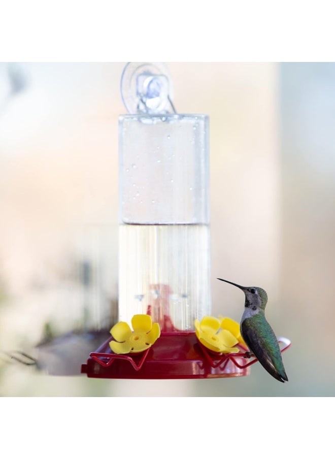 Perky-Pet Perky-Pet 217 Window Mount Plastic Hummingbird Feeder with Perches - 8 oz Outdoor Garden Décor Hummingbird Feeder, iridescent color  - Image 2