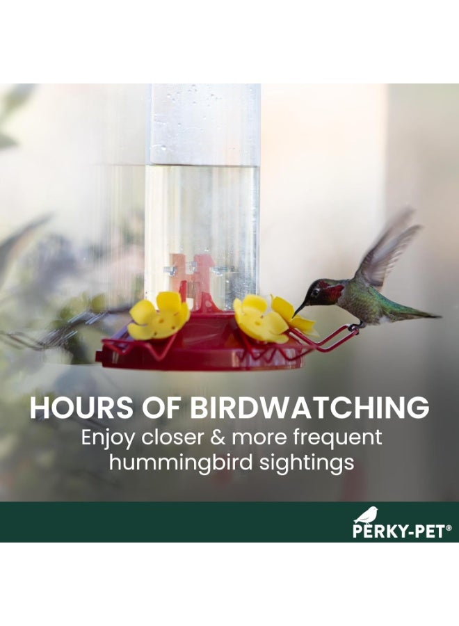 Perky-Pet 217 Window Mount Plastic Hummingbird Feeder with Perches - 8 oz Outdoor Garden Décor Hummingbird Feeder, iridescent color - Image 4