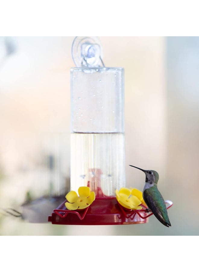 Perky-Pet 217 Window Mount Plastic Hummingbird Feeder with Perches - 8 oz Outdoor Garden Décor Hummingbird Feeder, iridescent color - Image 3