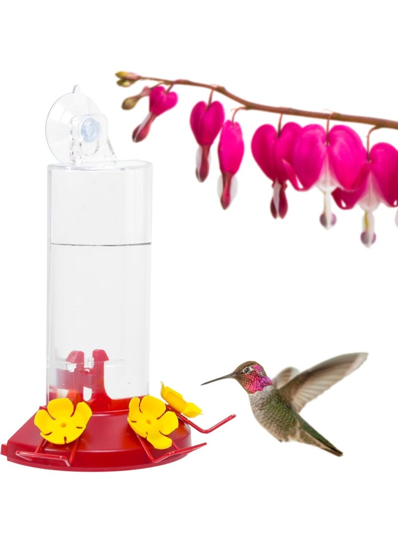 Perky-Pet 217 Window Mount Plastic Hummingbird Feeder with Perches - 8 oz Outdoor Garden Décor Hummingbird Feeder, iridescent color - Image 1