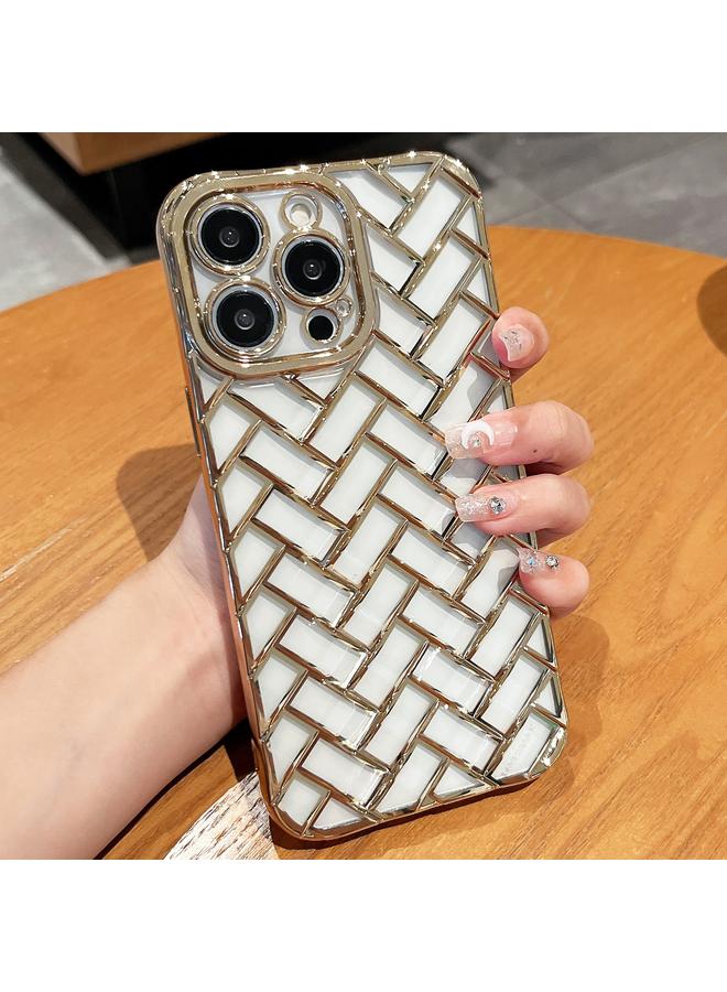 زبون جراب لهاتف iPhone 12 Pro، جراب هاتف منسوج بتقنية الطلاء الكهربائي ثلاثي الأبعاد والنقش بالليزر - Image 1