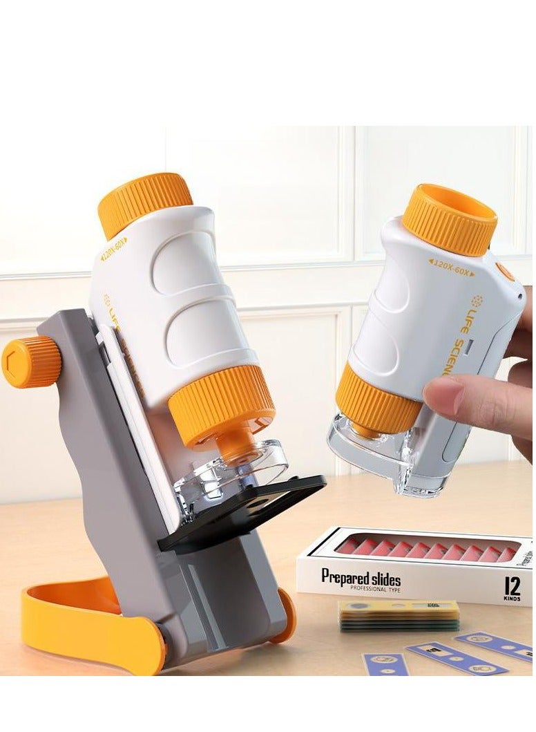 MIXDE Portable HD Kids Microscope,Biological Science Experiment Toy Set  - Image 3