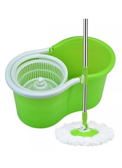 Rotating Spin Mop-Bucket Set With 2 Cleaning Heads