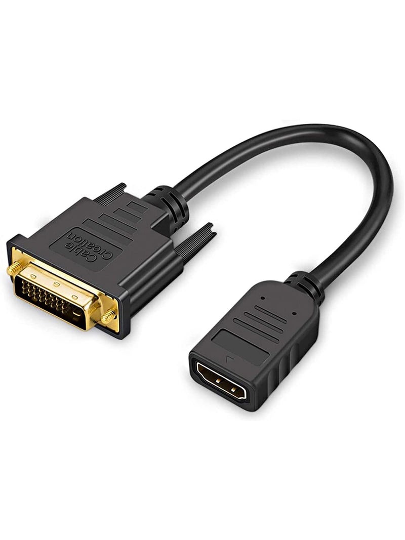 CableCreation HDMI to DVI Cable 015 m BiDirectional HDMI Female to DVI 241 Male Adapter Cable HDMI DVI Conveter Support 1080P 3D GoldPlated 05 FtBlack - Image 2