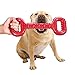 Feeko Dog Toys for Aggressive Chewers Large Breed 15 inch Interactive Long Lasting Dogs Toy with Convex Design Natural Rubber Tugofwar Toy for Medium Large Tooth CleanRed - Image 3