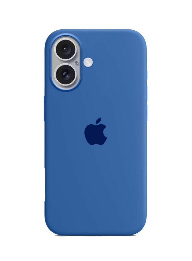 Wtech Apple iPhone 16 Plus 2024 Premium Soft Liquid Silicone Case Cover - Blue - Image 2