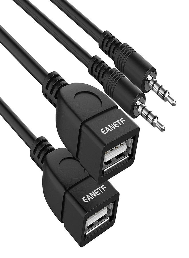 Eanetf USB to Aux Audio Adapter, 2PCS 3.5mm Male to USB Female for Playing Music with U-Disk in Your Car,orked only When Your CAR 3.5mm AUX Port Must has Audio decoding Function- No Power Supply - Image 1