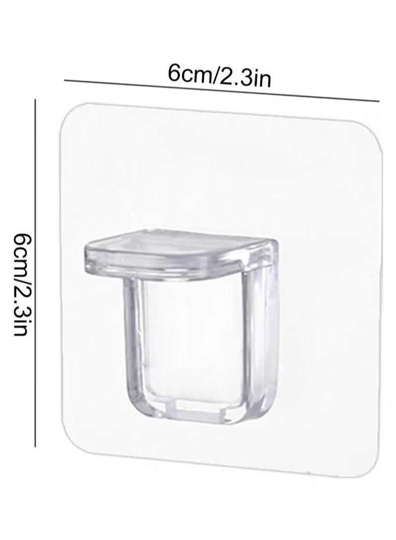 MIXDE 12 Piece Punch Free Shelf Support Peg, Self Adhesive Shelves Clips for Kitchen Cabinet Book Shelves-Strong Partition Holders Pin for Closet Brackets Clapboard Layer-Load Bearing 10 Pounds - Image 4