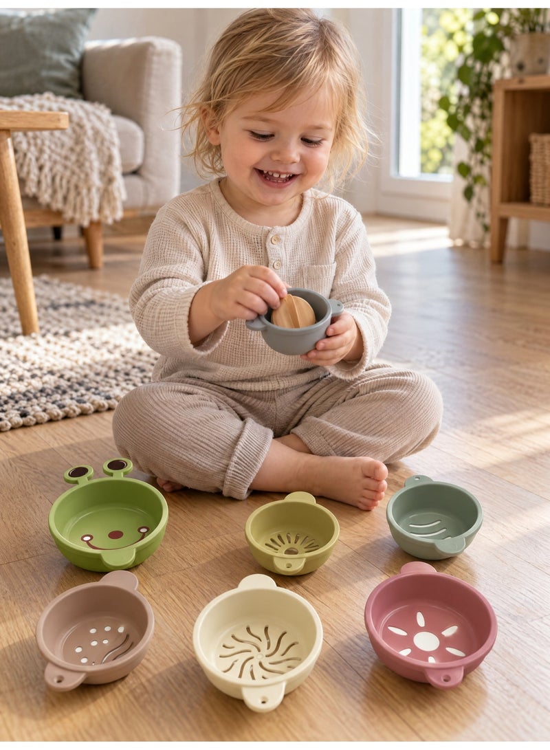 7pcs stacked cups, suitable for baby bath toys and beach/pool water toys, ideal for bathtubs, indoor and outdoor water games - Image 2