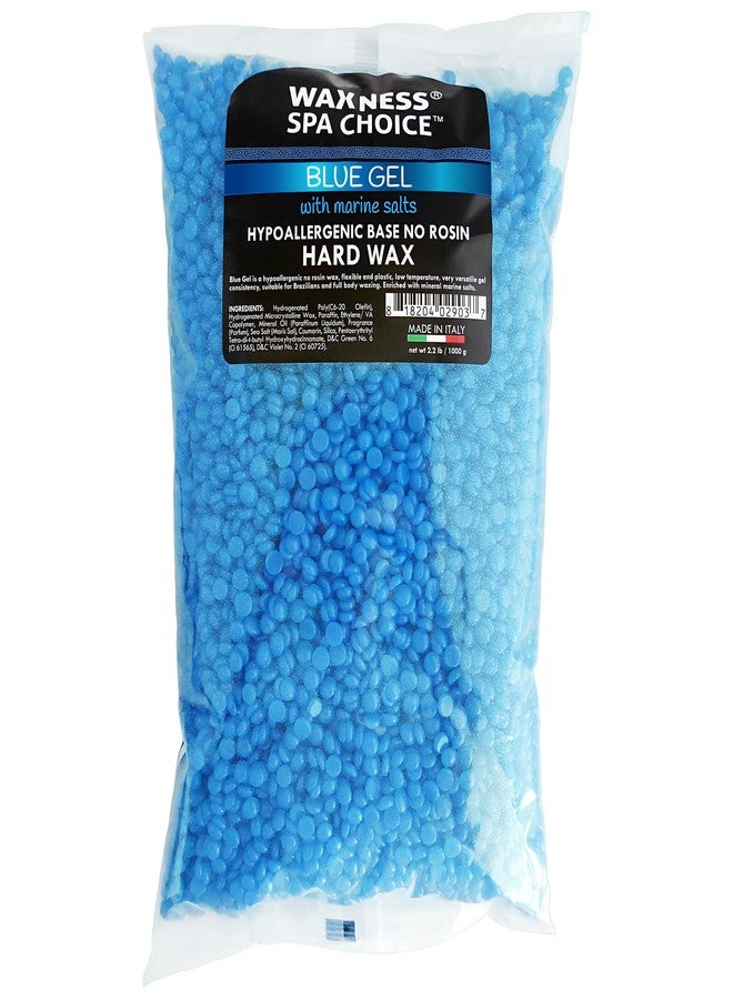 Waxness Spa Choice No Rosin Blue Gel Hard Wax Beads with Marine Salts 2.2 lb / 1 kg - Image 1