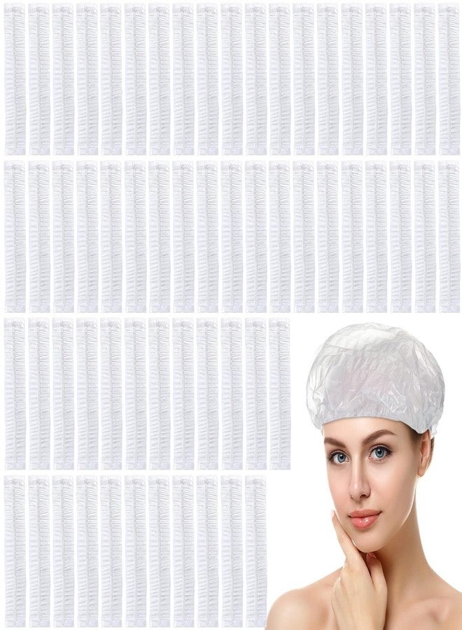 Nidy® Disposable Shower Caps, Hair Cap Large Clear Thick Waterproof Bath Caps For Women, Hotel Travel Essentials Accessories Deep Conditioning Hair Care Cleaning Supplies 100Pcs 18Inch - Image 1