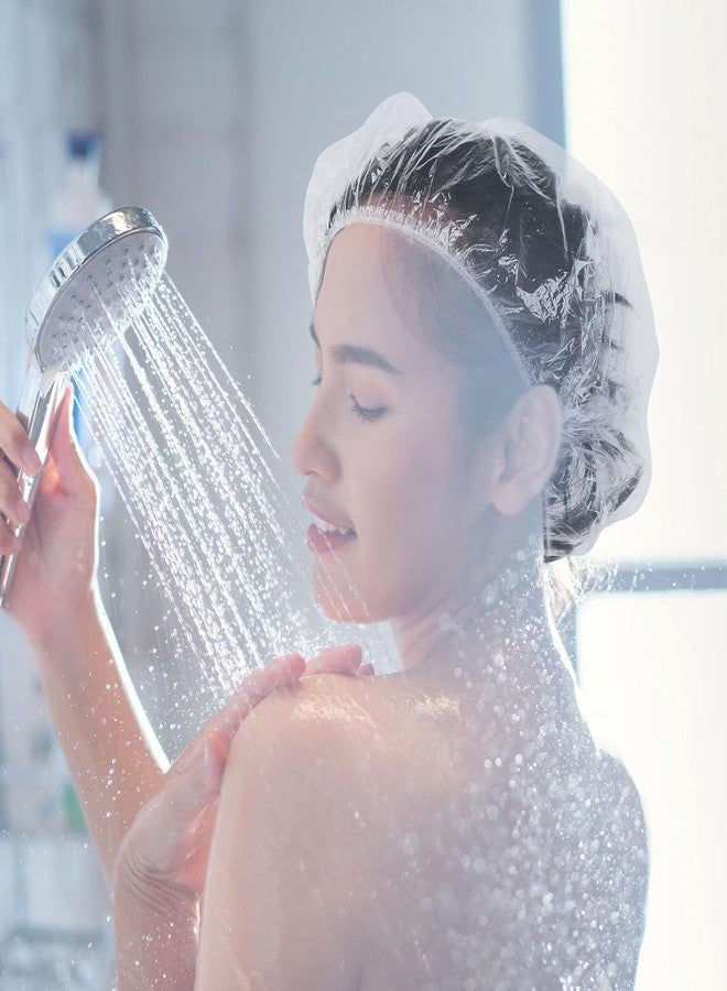Nidy® Disposable Shower Caps, Hair Cap Large Clear Thick Waterproof Bath Caps For Women, Hotel Travel Essentials Accessories Deep Conditioning Hair Care Cleaning Supplies 100Pcs 18Inch - Image 2