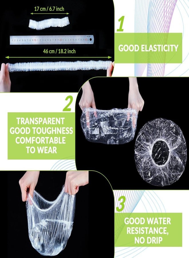Nidy® Disposable Shower Caps, Hair Cap Large Clear Thick Waterproof Bath Caps For Women, Hotel Travel Essentials Accessories Deep Conditioning Hair Care Cleaning Supplies 100Pcs 18Inch - Image 5