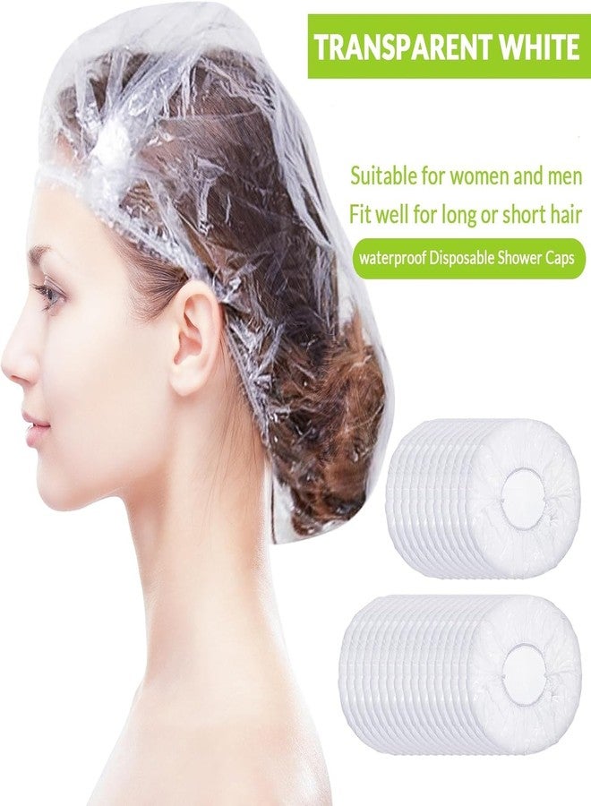 Nidy® Disposable Shower Caps, Hair Cap Large Clear Thick Waterproof Bath Caps For Women, Hotel Travel Essentials Accessories Deep Conditioning Hair Care Cleaning Supplies 100Pcs 18Inch - Image 3