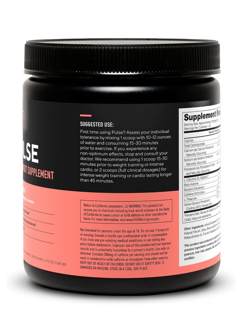 ليجيون مكمل LEGION Pulse قبل التمرين - مشروب قبل التمرين يحتوي على أكسيد النيتريك طبيعي بالكامل لزيادة الطاقة، خالي من الكرياتين، محلى طبيعياً، بيتا ألانين، سيترولين، ألفا جي بي سي (طعم فواكه البونش) - Image 2