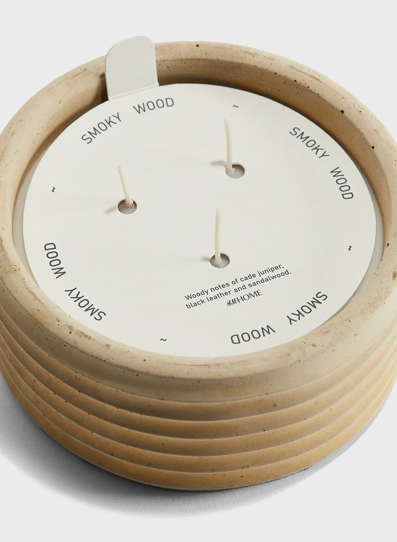 H&M Scented Candle In A Concrete Holder