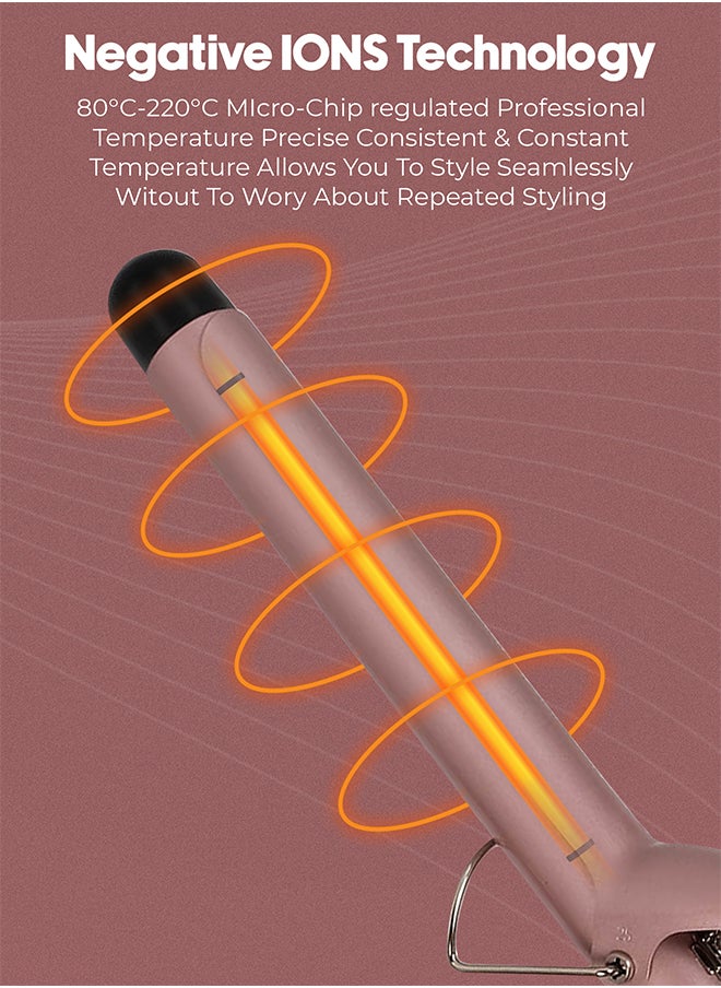 Couture Hair Pro Ceramic Hair Curler 25 Mm -Fast Heatup, Premium Salon Quality - Long Lasting And Well Defined Curls  - Image 5