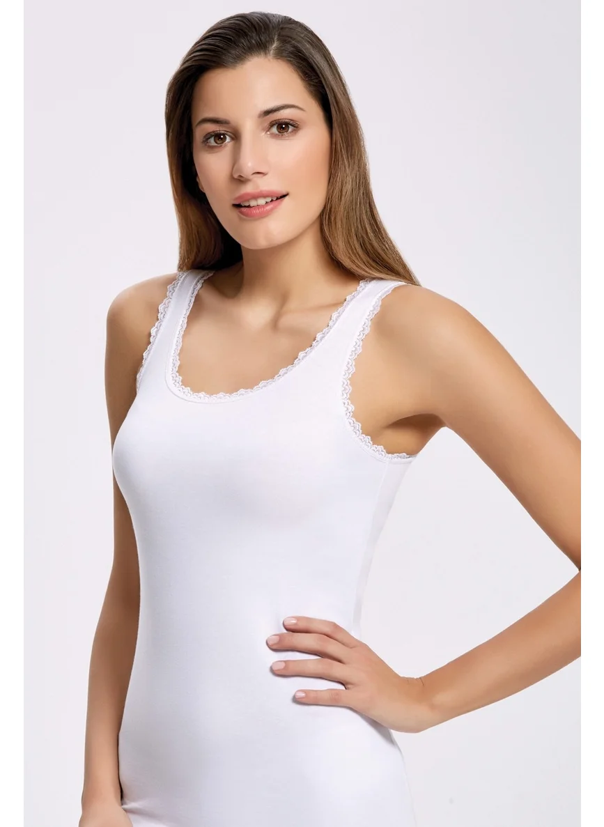 İlke İç Giyim İlke Underwear Women's Lace Wide Strap Undershirt
