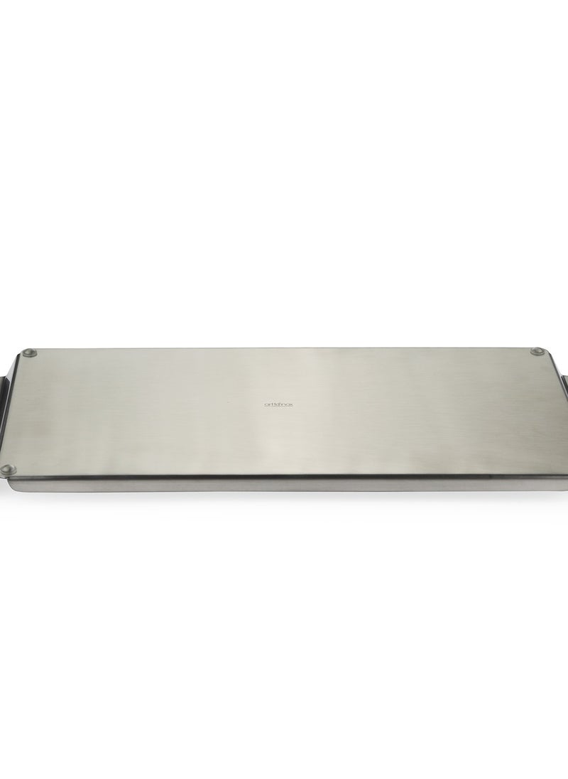 Arttd Inox - ARTTDINOX Designer Stainless Steel Tray | Multipurpose Serving Platter | Premium Serveware, Dinnerware & Tableware | by Jindal - Image 1