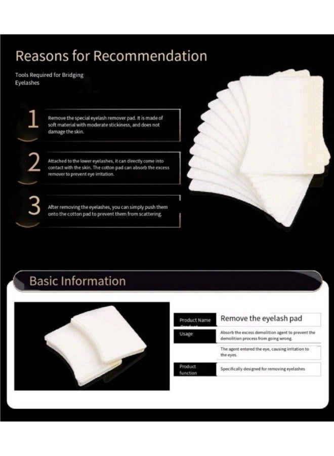 40 Pcs Eyelash Removal Cotton Pads Eyelash Removal Pads - Image 3