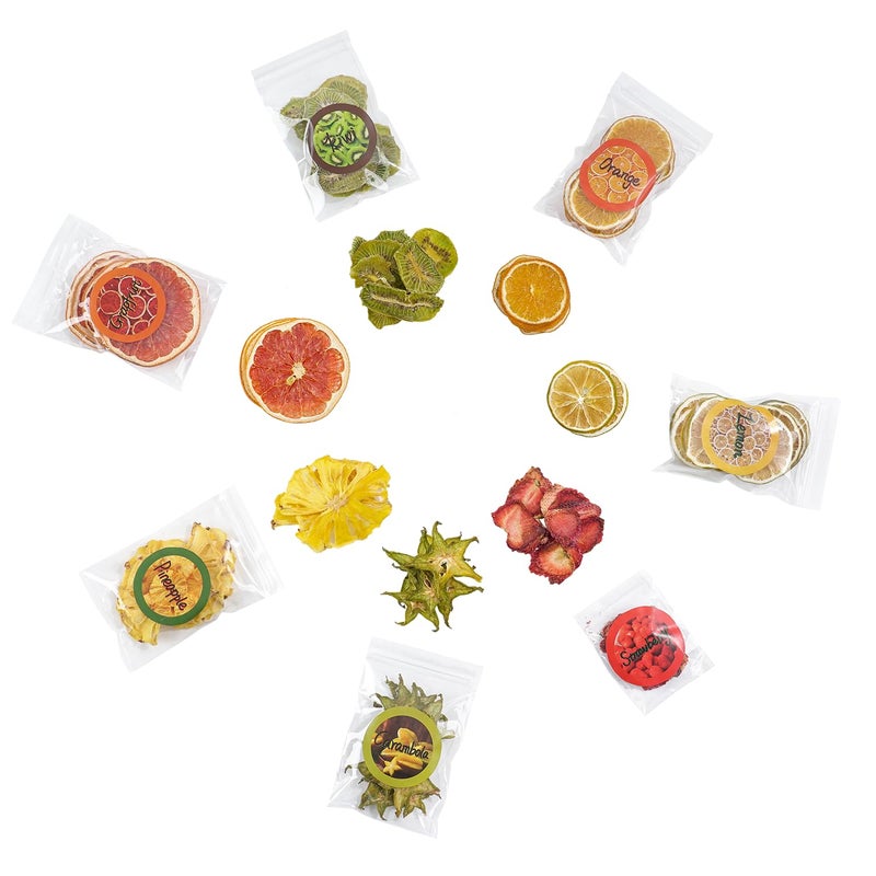 Orangift Natural Dried Fruit Kit for DIY Crafts - 7 Packs, Perfect for Soap Making, Candle Making, Resin Jewelry, Bath Bombs, and Nail Art - Includes Grapefruit Strawberry Kiwi Orange Pineapple Lime Starfruit - Image 3