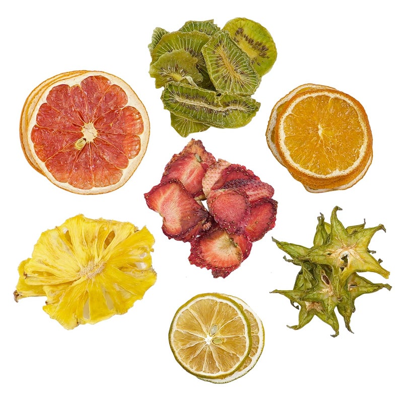 Orangift Natural Dried Fruit Kit for DIY Crafts - 7 Packs, Perfect for Soap Making, Candle Making, Resin Jewelry, Bath Bombs, and Nail Art - Includes Grapefruit Strawberry Kiwi Orange Pineapple Lime Starfruit - Image 2