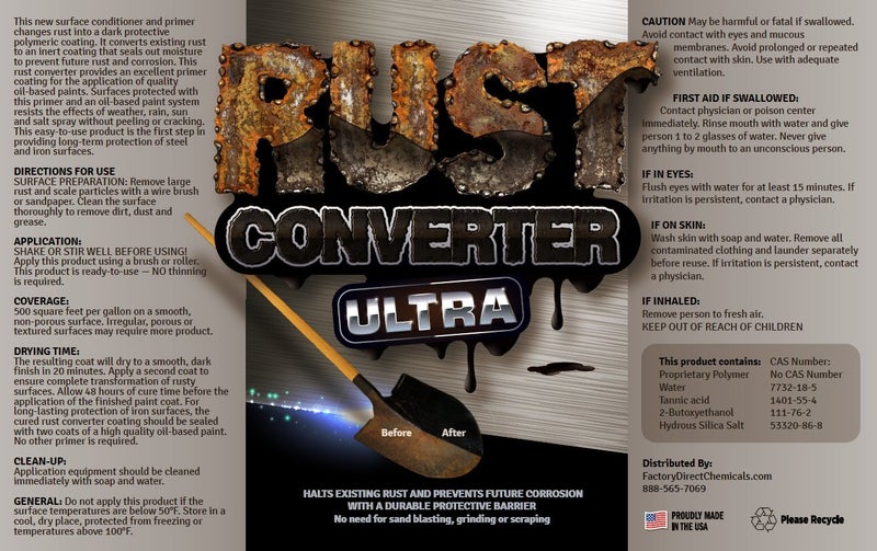 FDC Rust Converter Ultra, Highly Effective Professional Grade Rust Repair Spray (1 Gallon) - Image 2