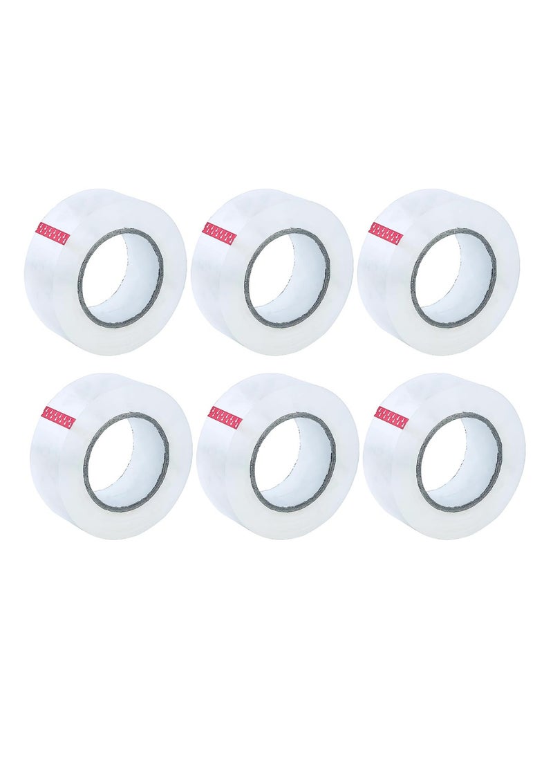 HEXAR HEXAR Heavy Duty Packing Tape, 45 MM x 183 Meters 200 Yards Packaging Tape for Sealing Parcel Boxes Office Home School Use Strong Adhesive Tape Super Secure Sticky Seal (Clear, Pack of 6)  - Image 1