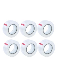 HEXAR HEXAR Heavy Duty Packing Tape, 45 MM x 183 Meters 200 Yards Packaging Tape for Sealing Parcel Boxes Office Home School Use Strong Adhesive Tape Super Secure Sticky Seal (Clear, Pack of 6)  - Image 1