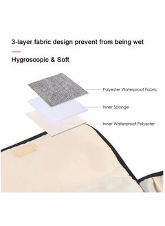 Excefore Baby Changing Pad, Portable Changing Pad for Baby Diaper Bag or Changing Table Pad, One-Hand Diaper Change Pad, Baby Shower Gifts, Newborn Baby Essentials, Unisex Baby Stuff  - Image 3
