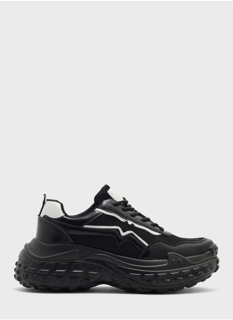 Textured Chunky Sole Sneaker