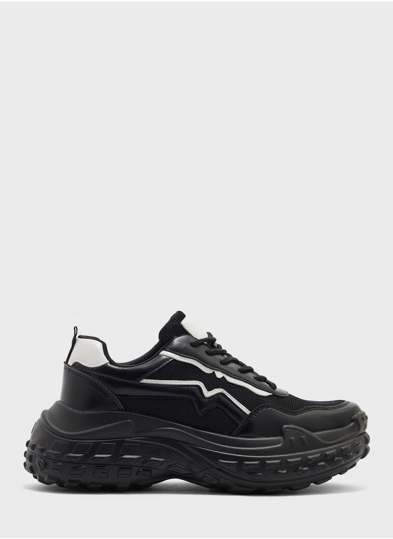 Ginger - Textured Chunky Sole Sneaker - Image 1