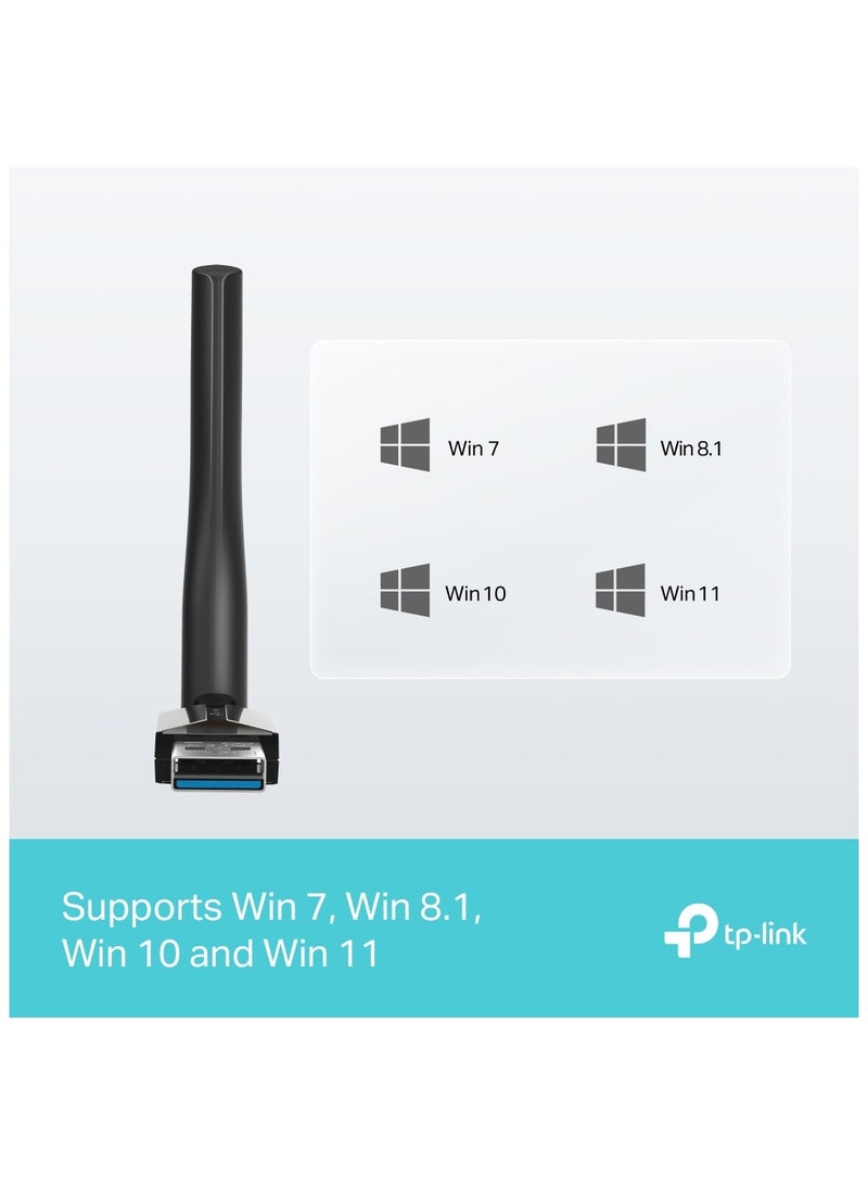 تي بي لينك محول بلوتوث TP-Link UB500 Plus USB، بلوتوث 5.3، هوائي متعدد الاتجاهات، متوافق مع ويندوز 11/10/8.1/7 - Image 3