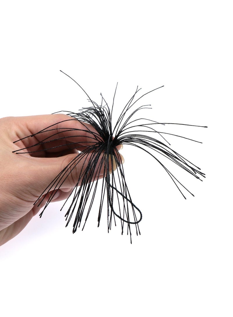 Zikra 100 Pieces Black 13 cm/5 Inch Silk Handmade Soft Tassel Silk Thread Bookmark Tassel with Rope Loop for Jewelry Making DIY Craft Accessories (Black) - Image 4