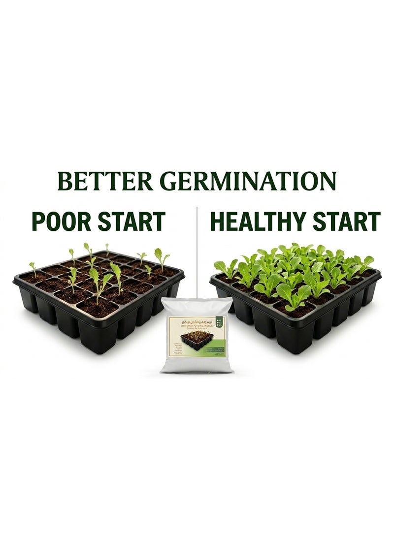 Premium Seed Starting Potting Soil 100% Organic Sprouting Medium for Seedling Trays & Large Planters Max Germination Rate - 10 L - Image 5