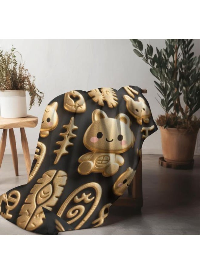 عام بطانية رقيقة من الفانيلا الكرتونية للأطفال والرضع (دافئة ومريحة، ومناسبة للنوم والألعاب) 70 سم * 100 سم - Image 4