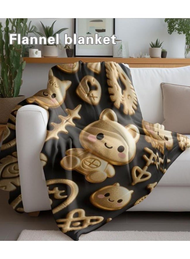 عام بطانية رقيقة من الفانيلا الكرتونية للأطفال والرضع (دافئة ومريحة، ومناسبة للنوم والألعاب) 70 سم * 100 سم - Image 3