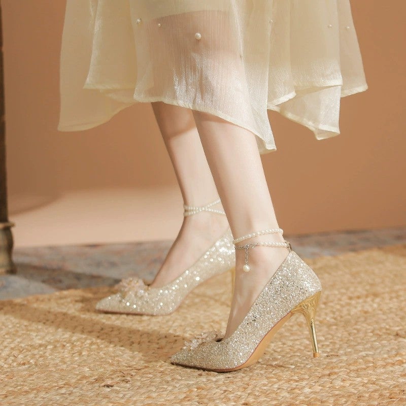 Pumps Stiletto Beige Women's Shoes - Image 3