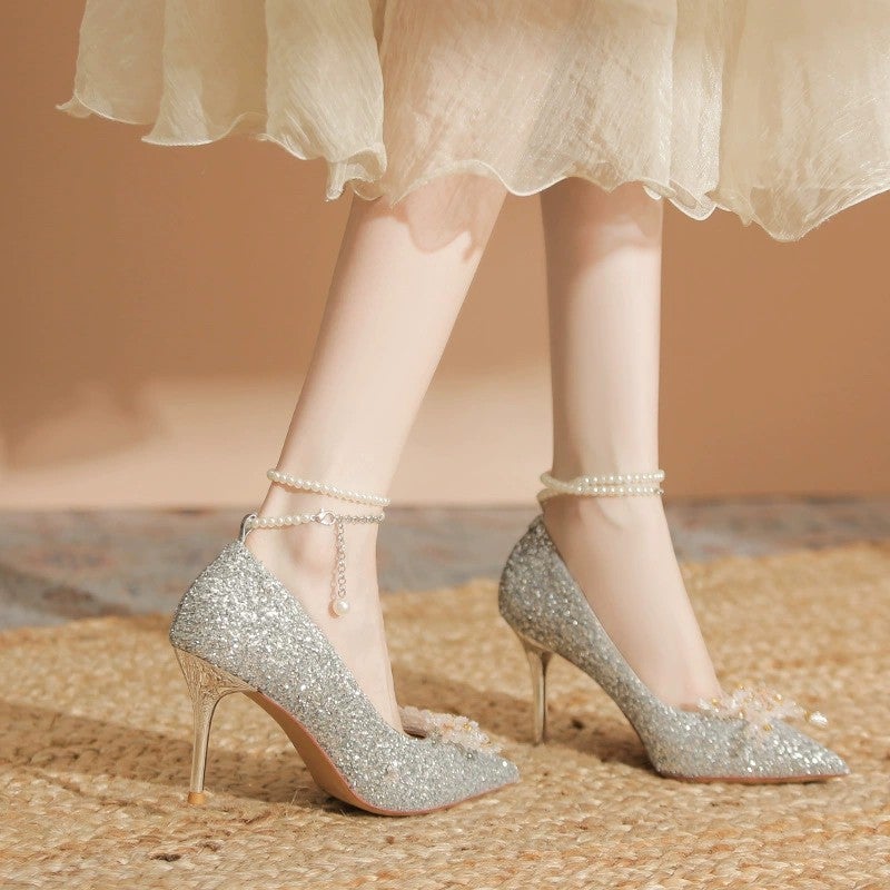 Pumps Stiletto Beige Women's Shoes - Image 4