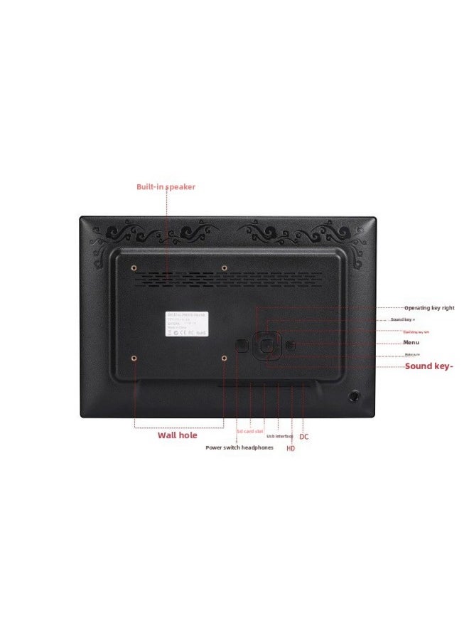 Generic 15 Inch Widescreen HD Screen Digital Photo Frame Electronic Photo Frame Advertising Machine Small TV POP Advertising Machine-Color:Black  - Image 3