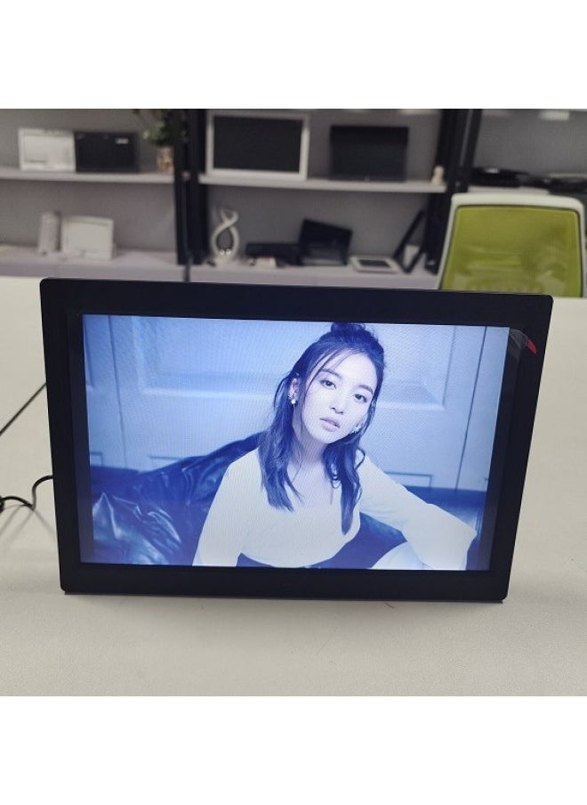 Generic 15 Inch Widescreen HD Screen Digital Photo Frame Electronic Photo Frame Advertising Machine Small TV POP Advertising Machine-Color:Black  - Image 2