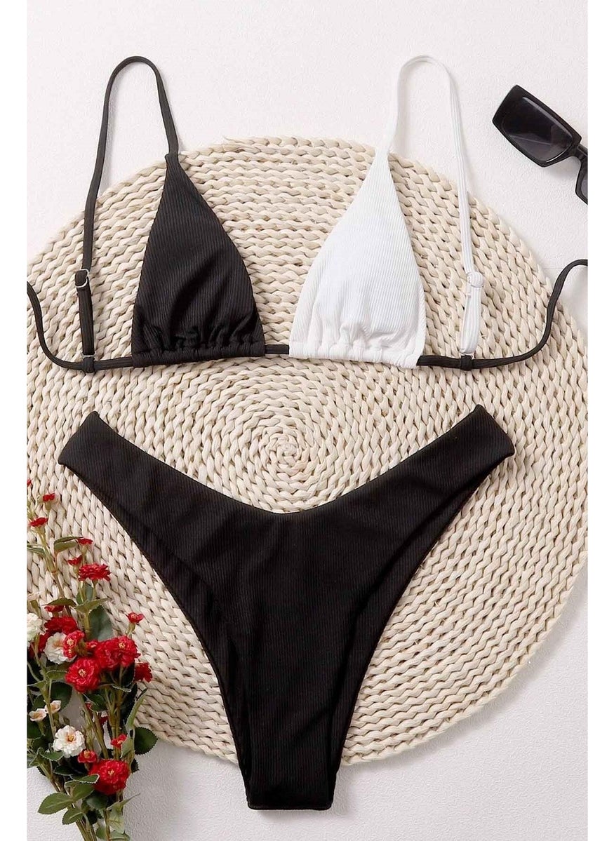 Angelsin Black and White Bikini Set  - Image 3