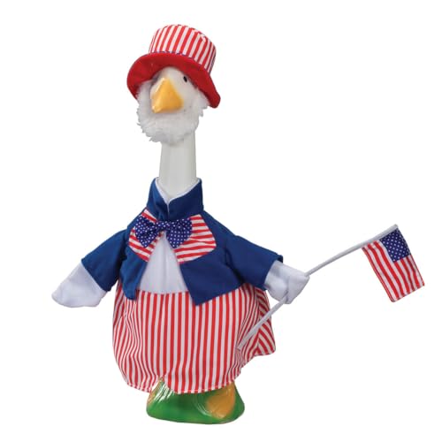 Fox Valley Traders Gaggleville Uncle Sam Goose Outfit, Fits Large 23" H Statue - Image 1