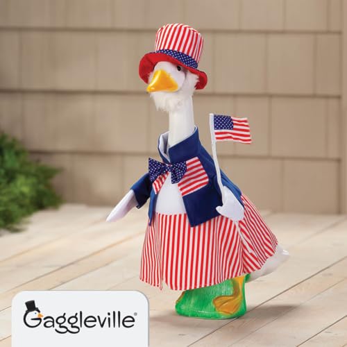 Fox Valley Traders Gaggleville Uncle Sam Goose Outfit, Fits Large 23" H Statue - Image 2