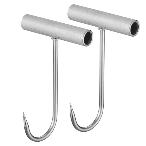 ARTOYS Stainless Steel Meat Hook - 2Pcs - T-Shaped Butcher's Hook for Easy Processing,T-Handle Boning Hooks,Great Hook for The Home-Butcher - Image 1